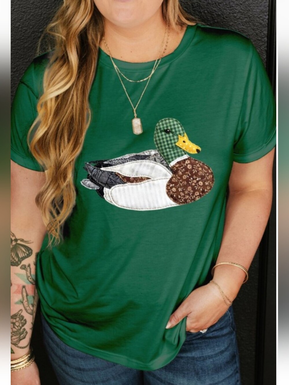 New Green Duck Graphic Tee